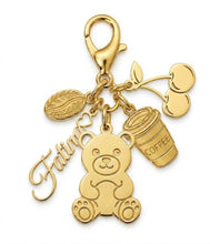Load image into Gallery viewer, Custom 18K Gold Bag Charm/ Keychain – Personalized Name & Charms Tag