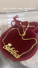 Load image into Gallery viewer, Personalized Name Bracelet- Adjustable Chain