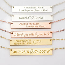 Load image into Gallery viewer, Custom Bar Necklace (3cm)