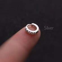 Load image into Gallery viewer, 18K GP Mini Cuff CZ 6mm Hoop Earrings