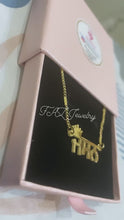 Load and play video in Gallery viewer, Crown Name Necklace in Any Language