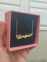 Load and play video in Gallery viewer, Custom Double Heart Name Necklace