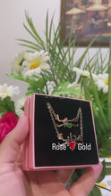 Load and play video in Gallery viewer, 18K Heart Stone Wave Name Necklace in any Language