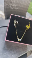 Load and play video in Gallery viewer, 2 Name Crown Heart Necklace