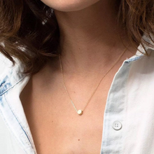 Load image into Gallery viewer, Solid 316l Stainless Steel Plated Round Solid Circle Star Heart CZ Minimalist Pendant 18K Gold Plated Rolo chain Choker Layer Necklace