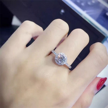 Load image into Gallery viewer, S925 Sterling Silver Round CZ promise engagement Wedding Ring Bridal Collection