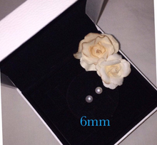 Load image into Gallery viewer, Genuine S925 Solid Sterling Silver Natural Freshwater Pearl Stud Earrings Pearl Box Chain Necklace Bridal Collection