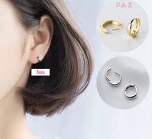 Load image into Gallery viewer, S925 Sterling Silver Mini Snug Hoop Earrings