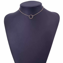 Load image into Gallery viewer, 18K GP Hollow Circle minimalist Necklace