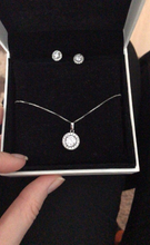 Load image into Gallery viewer, 925 Sterling Silver Mini Stud Earrings Bridal Jewelry Set