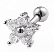 Load image into Gallery viewer, Mini Flower Cartilage Helix Tragus Earrings