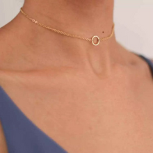 Load image into Gallery viewer, 18K GP Hollow Circle minimalist Necklace