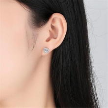 Load image into Gallery viewer, 925 Sterling Silver Mini Stud Earrings Bridal Jewelry Set
