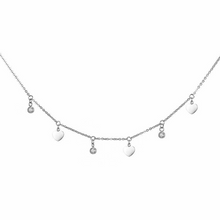 Load image into Gallery viewer, Heart Multi Charm CZ Diamond Choker Necklace