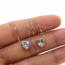 Load image into Gallery viewer, 18K Gold Vermeil Heart ♡ Round Pendant Box chain Necklace