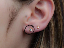 Load image into Gallery viewer, 316L Surgical Steel Ball Screw Back Earring 4mm Circle Heart Small Tiny Stud Earrings 16G Earrings Cartilage Tragus Helix