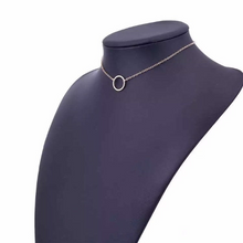 Load image into Gallery viewer, 18K GP Hollow Circle minimalist Necklace