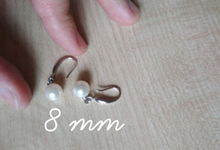 Load image into Gallery viewer, 925 Sterling Silver Plated 8mm Pearl Dangle Drop Bridesmaid Earrings