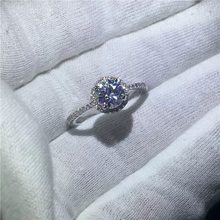 Load image into Gallery viewer, S925 Sterling Silver Round CZ promise engagement Wedding Ring Bridal Collection