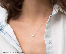 Load image into Gallery viewer, Solid 316l Stainless Steel Plated Round Solid Circle Star Heart CZ Minimalist Pendant 18K Gold Plated Rolo chain Choker Layer Necklace