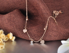Load image into Gallery viewer, Heart Multi Charm CZ Diamond Choker Necklace