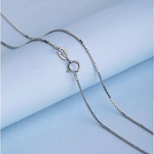 Load image into Gallery viewer, Solid S925 Sterling Silver Box Chain Minimalist 18K Gold Plated Adjustable Chain Length Necklace