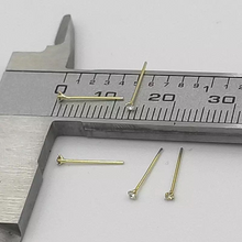 Charger l'image dans la galerie, 925 Sterling Silver Straight L-shape Nose Pin 24G Mini Stud