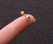 Load image into Gallery viewer, 316L Surgical Steel Ball Screw Back Earring 4mm Circle Heart Small Tiny Stud Earrings 16G Earrings Cartilage Tragus Helix