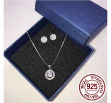 Load image into Gallery viewer, 925 Sterling Silver Mini Stud Earrings Bridal Jewelry Set