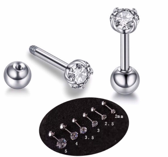 Surgical steel 2025 diamond earrings