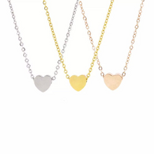 Load image into Gallery viewer, Custom 18K GP Heart Pendant Adjustable Chain Necklace