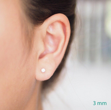 Load image into Gallery viewer, S925 Minimalist Mini Dainty 18K Gold Stud Earrings Bridal Collection