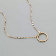 Load image into Gallery viewer, 18K GP Hollow Circle minimalist Necklace