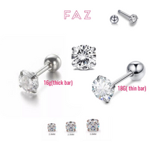 Load image into Gallery viewer, Solid Surgical Steel Ball Screw Stud Earrings