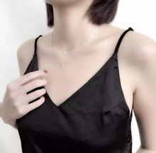 Load image into Gallery viewer, CZ Diamond Star Moon Double Layer Necklace