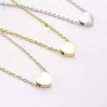 Load image into Gallery viewer, Custom 18K GP Heart Pendant Adjustable Chain Necklace