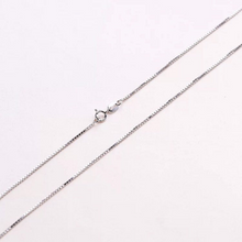 Load image into Gallery viewer, Solid S925 Sterling Silver Box Chain Minimalist 18K Gold Plated Adjustable Chain Length Necklace