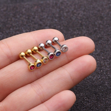 Load image into Gallery viewer, 316L Surgical Steel Ball Screw Back Earring 4mm Circle Heart Small Tiny Stud Earrings 16G Earrings Cartilage Tragus Helix