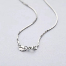 Load image into Gallery viewer, Solid S925 Sterling Silver Box Chain Minimalist 18K Gold Plated Adjustable Chain Length Necklace
