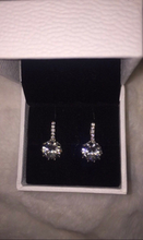 Charger l'image dans la galerie, 925 Sterling Silver Plated Round CZ Diamond Hoop Earrings Bridal Collection