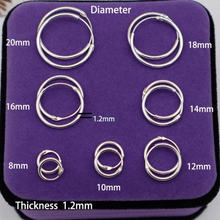 Charger l'image dans la galerie, S925 Sterling Silver Nose Tragus Hoop Earrings