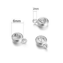 Load image into Gallery viewer, Solid 316l Stainless Steel Plated Round Solid Circle Star Heart CZ Minimalist Pendant 18K Gold Plated Rolo chain Choker Layer Necklace