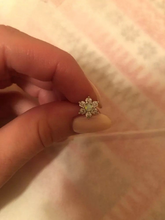 Load image into Gallery viewer, 316L Stainless Surgical Steel CZ White Fire Opal Copper Flower Ball Screw Back Stud Earrings 9mm Flower Tragus Cartilage Helix