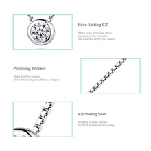 Load image into Gallery viewer, 18K Gold Vermeil Dainty Round Diamond Charm Necklace