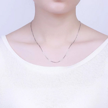 Load image into Gallery viewer, Solid S925 Sterling Silver Box Chain Minimalist 18K Gold Plated Adjustable Chain Length Necklace