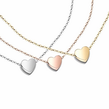 Load image into Gallery viewer, Custom 18K GP Heart Pendant Adjustable Chain Necklace
