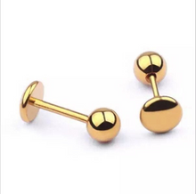 Load image into Gallery viewer, 316L Surgical Steel 3mm Ball Labret Stud Earrings
