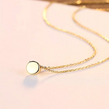 Load image into Gallery viewer, Solid 316l Stainless Steel Plated Round Solid Circle Star Heart CZ Minimalist Pendant 18K Gold Plated Rolo chain Choker Layer Necklace