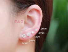 Load image into Gallery viewer, S925 Minimalist Mini Dainty 18K Gold Stud Earrings Bridal Collection