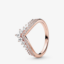 Load image into Gallery viewer, S925 Sterling Silver Princess Crown CZ Ring